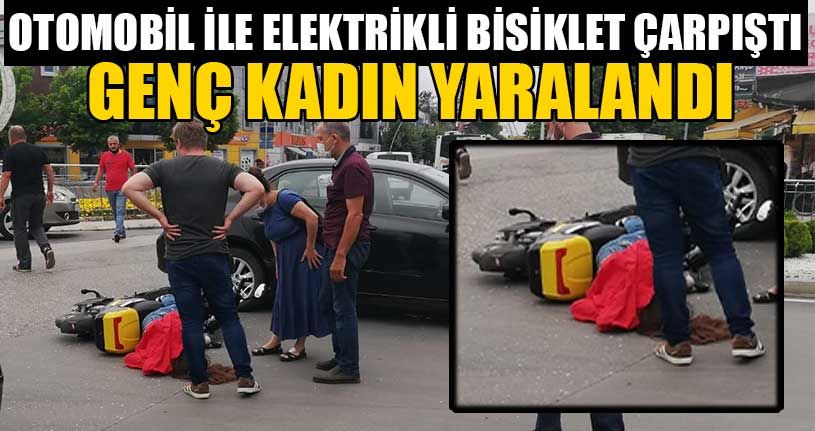Sürücü Genç Kadın Yaralandı