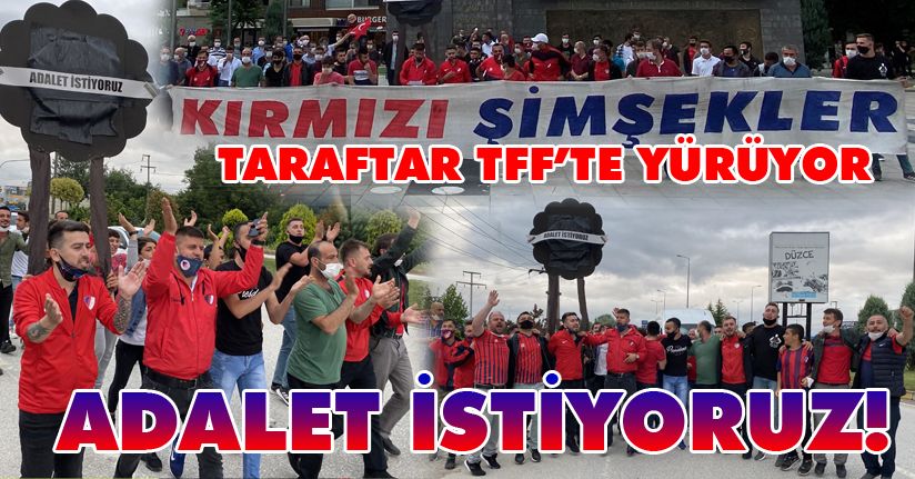 Düzcesporlu taraftarlar TFF’ye yürüyor