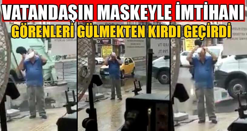 Yaşlı Adamın Maskeyle İmtihanı
