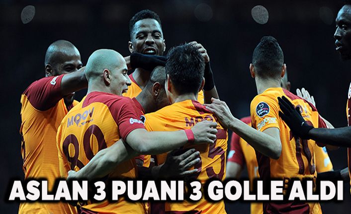 Galatasaray, 3 puanı 3 golle aldı