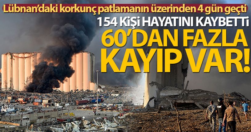 Lübnan'da 60'tan fazla kayıp var