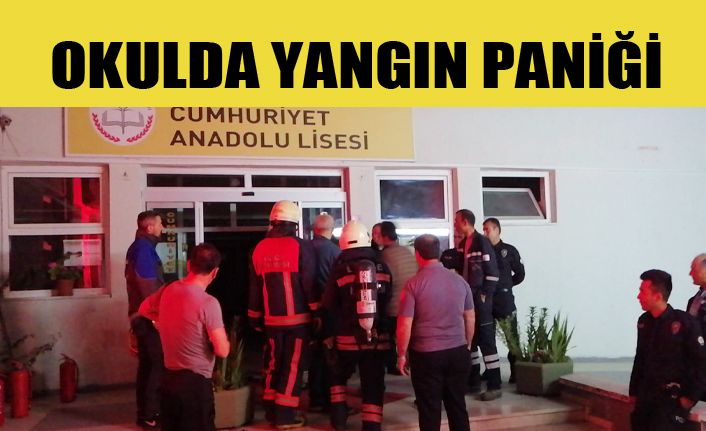 Okulda yangın paniği