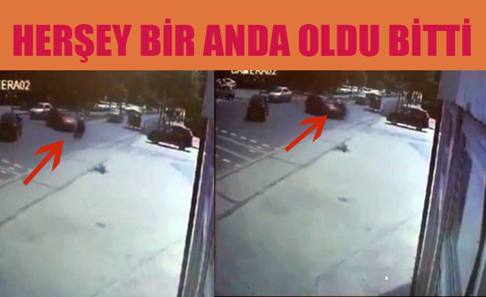 Kaza güvenlik kamerasına böyle yansıdı