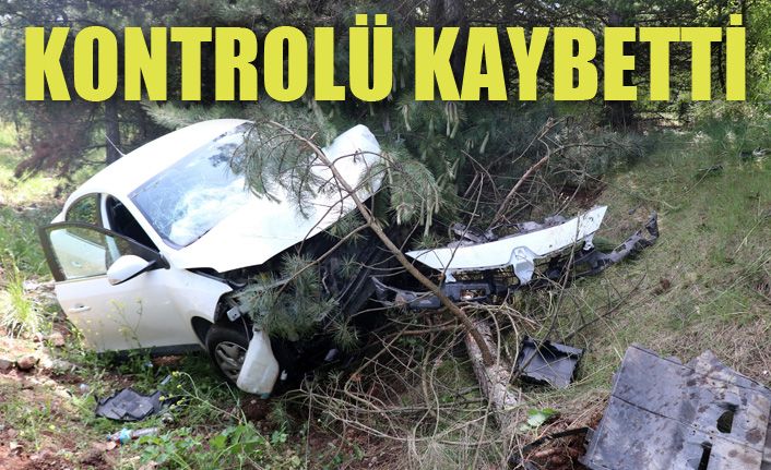 TEM otoyolunda kontrolden çıkan otomobil refüje uçtu: 3 yaralı