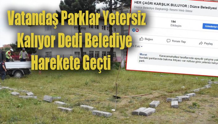 Karaca Mahallesine Yeni Park
