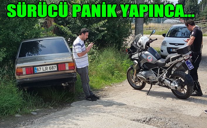 Polisten kaçtı bahçeye daldı
