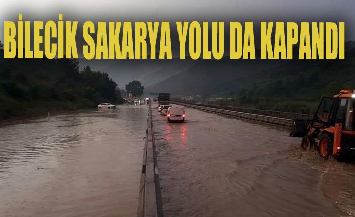 D-650 karayolu selden dolayı ulaşıma kapandı