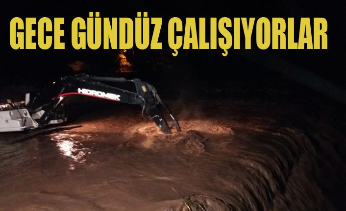 Yoğun Yağışta ekipler Seferber Oldu