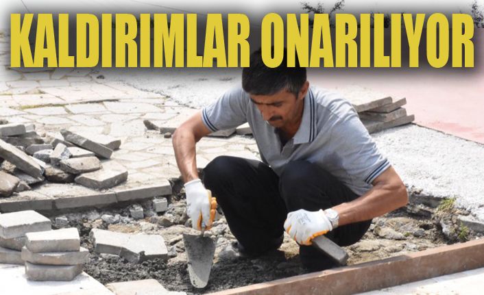 Kaldırımlarda Tadilat Çalışması