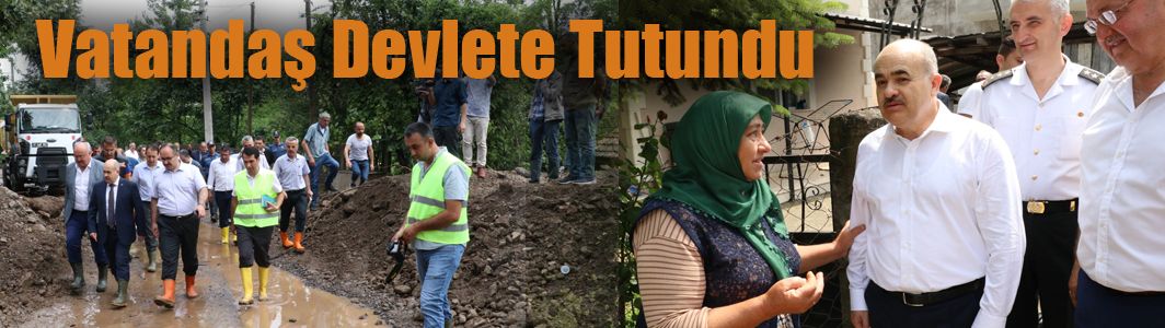 Vali Dağlı sel bölgesinde incelemelerde bulundu