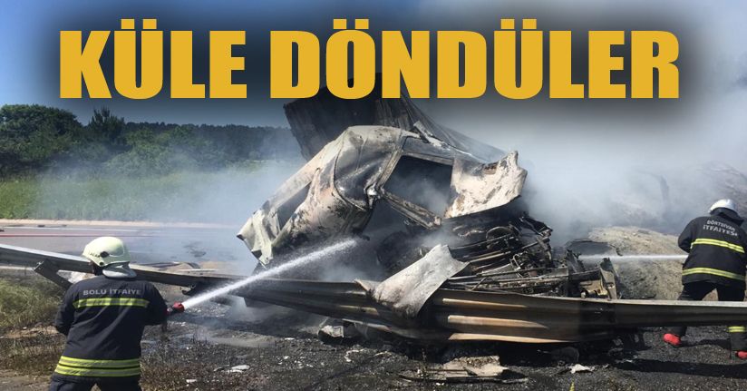 TEM Otoyolunda 3 araç yandı