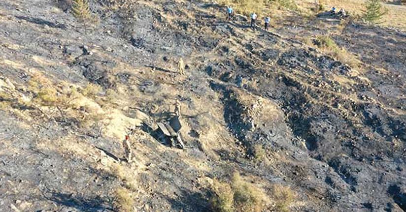 KKTC'de patlama sonrası olay yeri havadan görüntülendi
