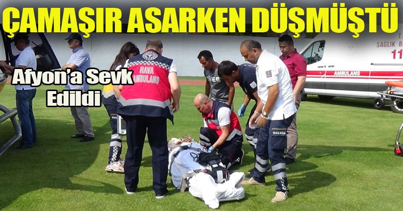 Hava ambulansı 55 yaşındaki kadın için havalandı