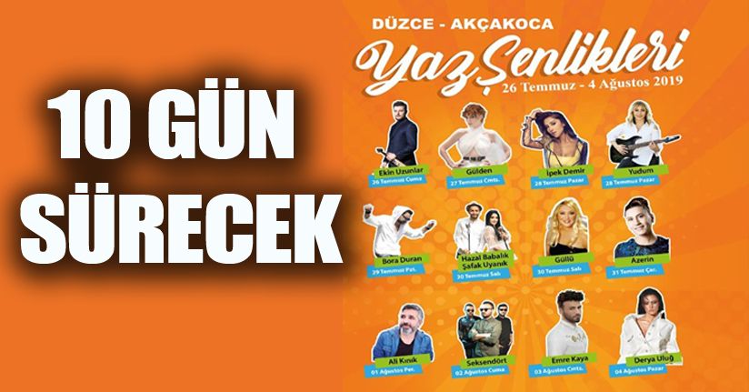 Akçakoca’da Yaz Şenlikleri başlıyor