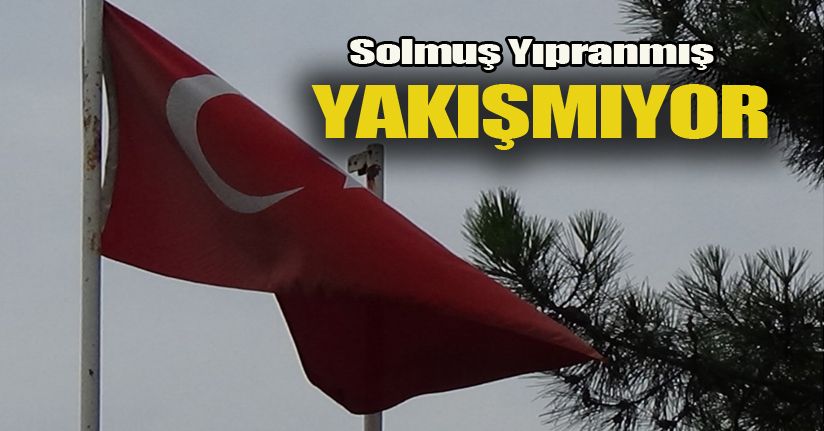 Gönderdeki bayrağı değiştirecek vatanseverler aranıyor