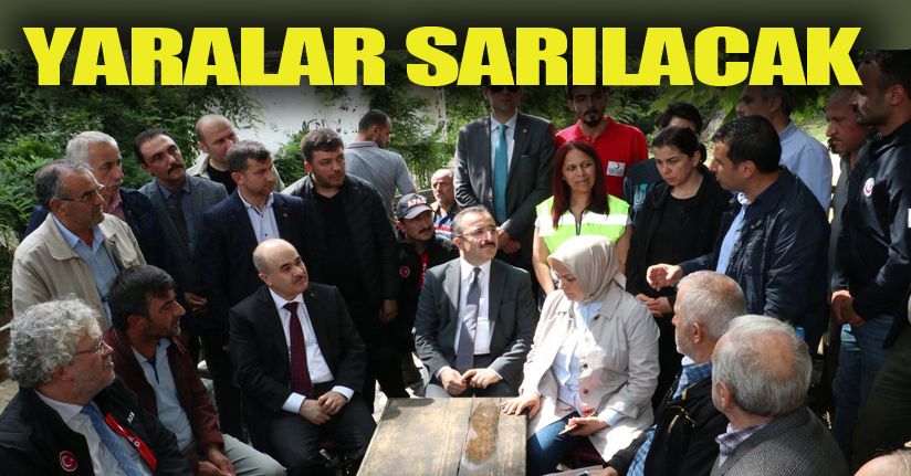 Bakan Yardımcısından sel incelemesi