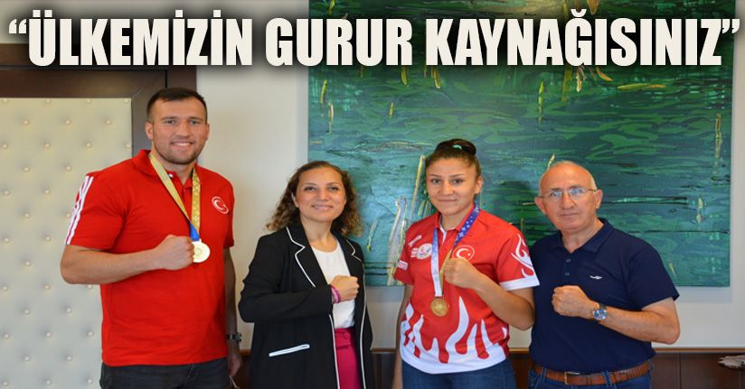 Dünya şampiyonlarından Rektör Çakar’a ziyaret