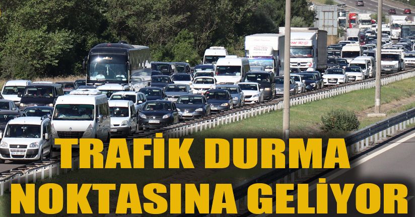TEM Otoyolu’nda bayram trafiği yoğunluğu