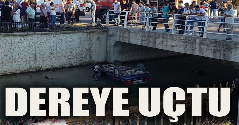 Otomobil dereye uçtu: 3 yaralı