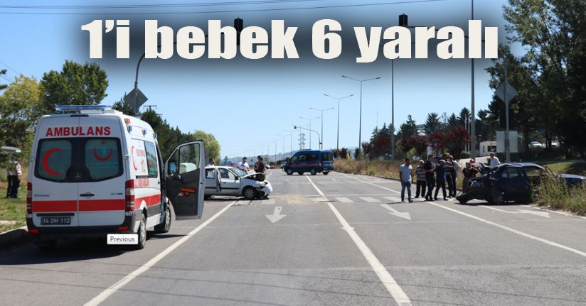 Bolu’da trafik kazası: 1’i bebek 6 yaralı
