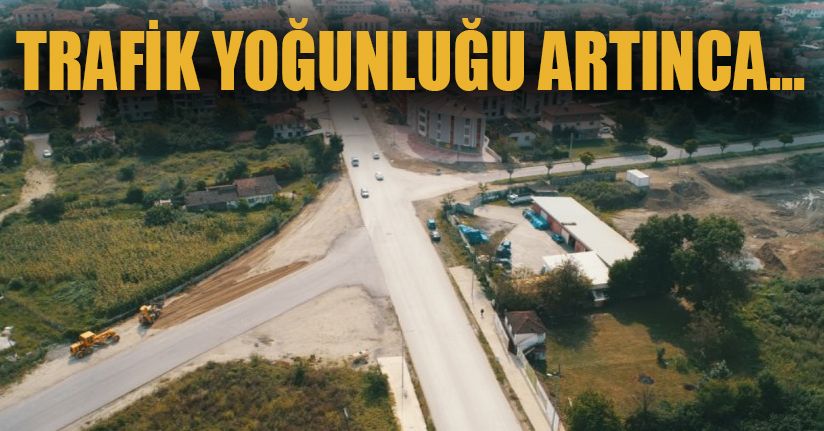 Hastane Caddesinde Kavşak Çalışması