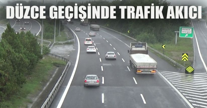Bayram dönüşü Düzce geçişinde trafik yok