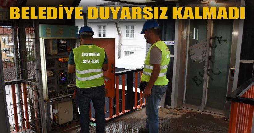 Üst Geçit Asansörleri Onarılıyor