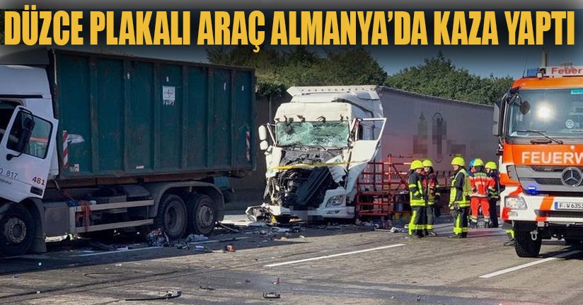 Düzceli Araç Almanya'da Kazaya Karıştı