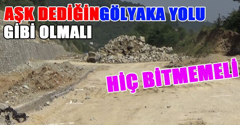 Neler bitti! Gölyaka Bağlantı Yolu Bitmedi