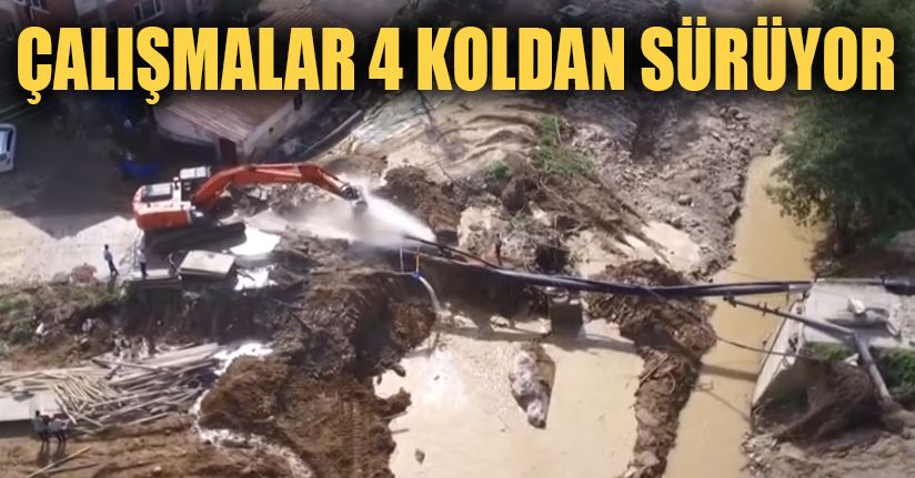 Köprü Üzerinde ki Ana Boru Taşınıyor