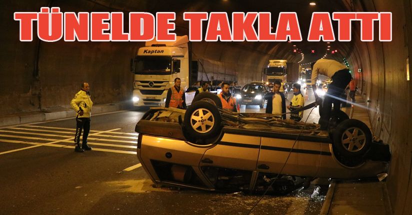 Bolu Dağı Tüneli’nde otomobil takla attı: 2 yaralı