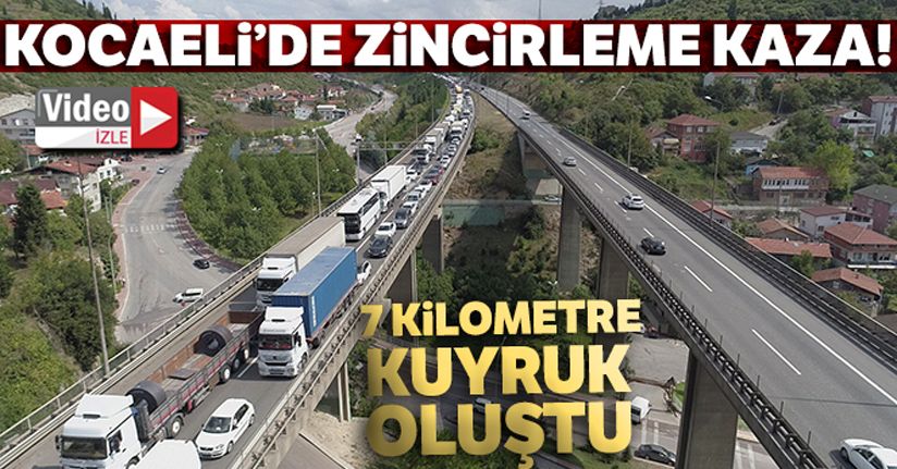 4 araç birbirine girdi, TEM otoyolunda 7 kilometre araç kuyruğu oluştu