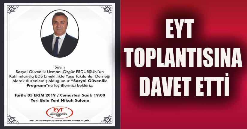 EYT'liler 5 Ekim'de Bolu'da Buluşuyor