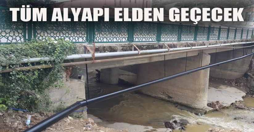 Selden zarar gören içme suyu hattı yenilendi