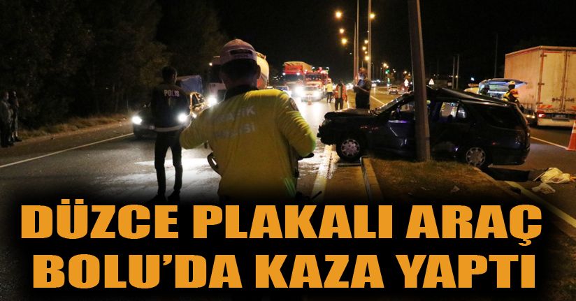 Bolu’da trafik kazası: 1 yaralı