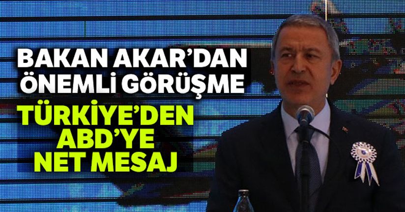 Milli Savunma Bakanı Akar, ABD Savunma Bakanı Esper ile görüştü!