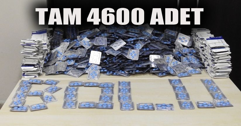 4 bin 600 adet cinsel güç artırıcı hap yakalandı