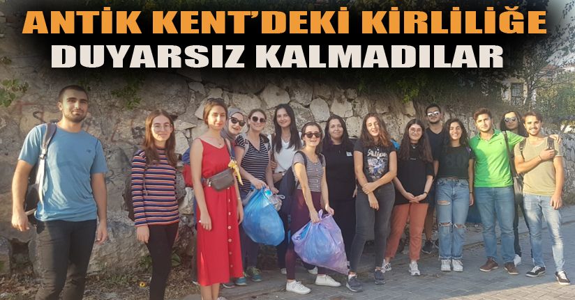 Tıp öğrencileri Antik Kenti temizledi