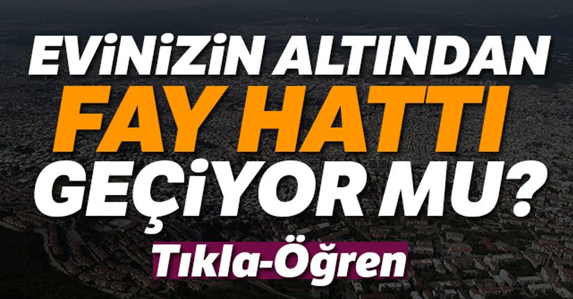 Evinizin altından fay geçip geçmediğini internetten öğrenin