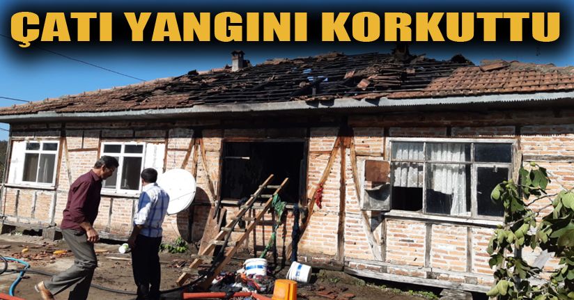 Çatıda çıkan yangın korkuttu