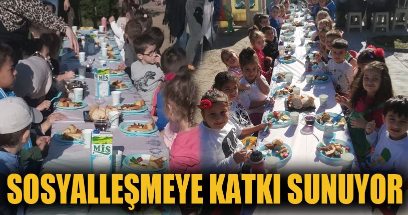 Anaokulunda ortak sofra projesi gerçekleştirildi