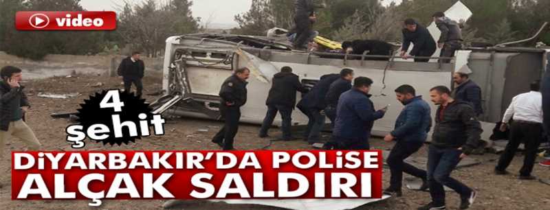 Diyarbakır'da polise saldırı: 4 şehit, 3 yaralı