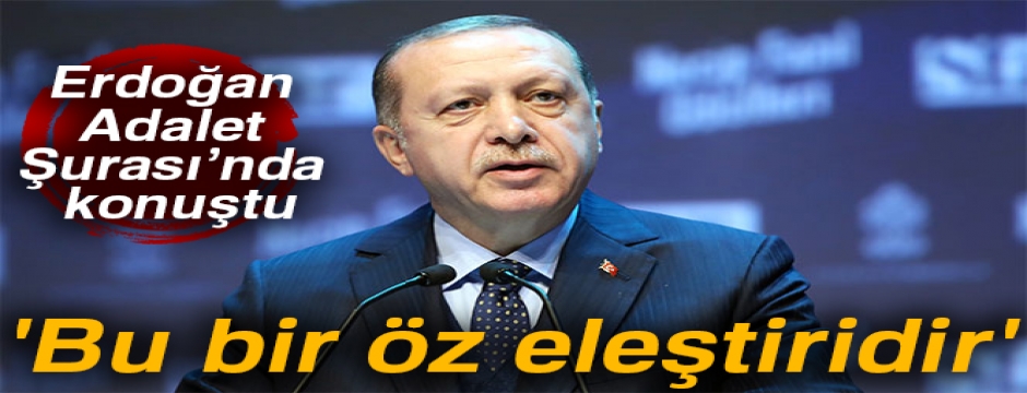 Cumhurbaşkanı Erdoğan: 'Bu bir öz eleştiridir'