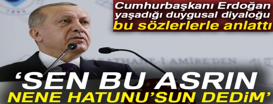 Cumhurbaşkanı Erdoğan, bu sözlerle anlattı