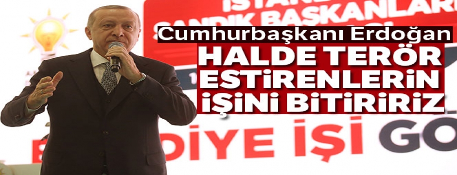 Cumhurbaşkanı Erdoğan: 'Halde terör estirenlerin işini bitiririz'