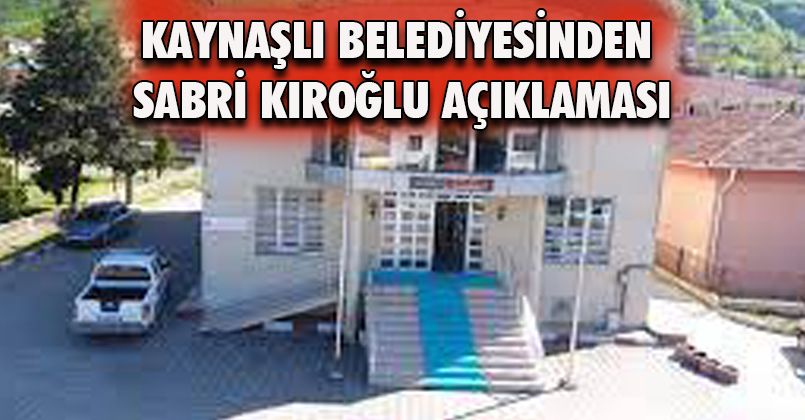 Kaynaşlı Belediyesinden Düzce Belediyesine Cevap