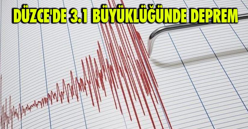 Düzce'de 3.1 büyüklüğünde deprem