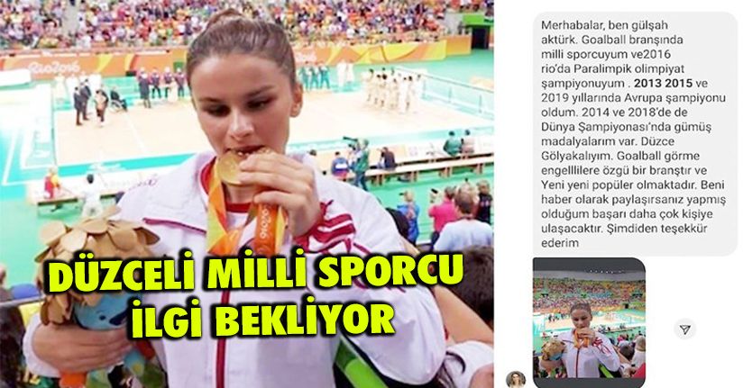 Düzceli Milli Sporcu İlgi Bekliyor