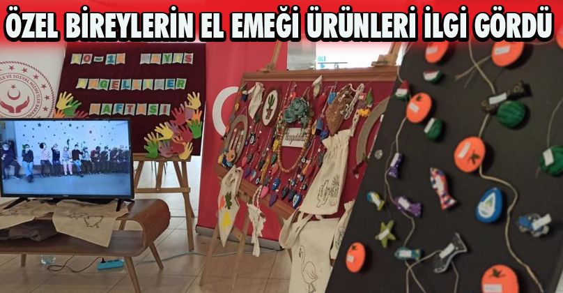 Özel bireylerin el emeği ürünleri ilgi gördü