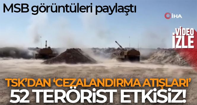 Mehmetçiğin 'cezalandırma atışları' terör hedeflerini imha etti